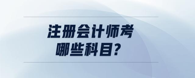 注冊會計師考哪些科目