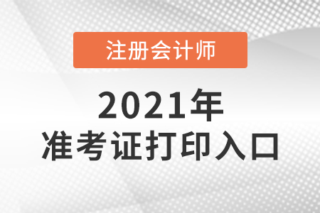 2021年注冊會計師準(zhǔn)考證打印入口開通了嗎