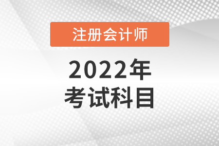 2022年注冊會計師考試科目