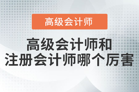 高級(jí)會(huì)計(jì)師和注冊(cè)會(huì)計(jì)師哪個(gè)厲害