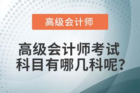 高級(jí)會(huì)計(jì)師資格考試有哪些科目？