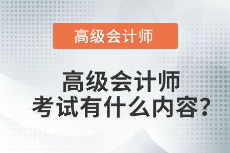 高級會計師考試有什么內(nèi)容,？