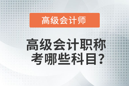 高級(jí)會(huì)計(jì)師資格考試科目有哪些,？