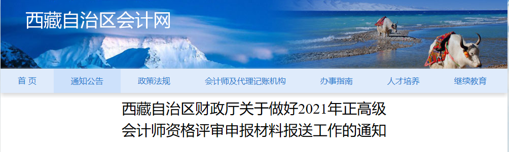 西藏2021年正高級(jí)會(huì)計(jì)師評(píng)審申報(bào)材料通知