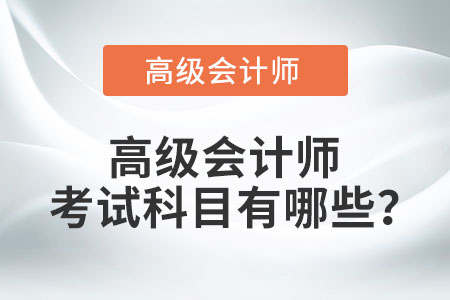 高級(jí)會(huì)計(jì)師考試科目有哪些,？