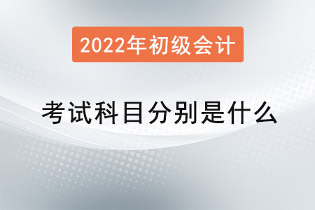 初級會計師考試科目分別是什么