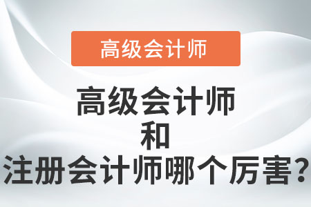 高級會計師和注冊會計師哪個厲害,？