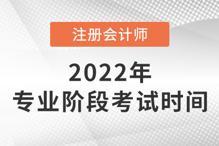 2022年注冊會計(jì)師專業(yè)階段考試時間