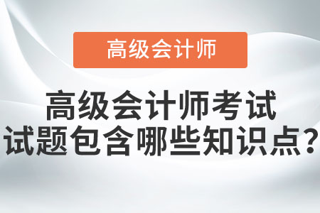 高級會計師考試試題包含哪些知識點,？