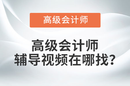 高級會計師輔導視頻在哪找,？