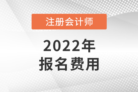 2022年注冊會計師考試報名費是多少