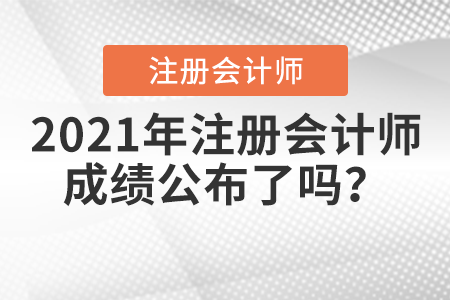 2021年注冊會計師成績公布了嗎,？