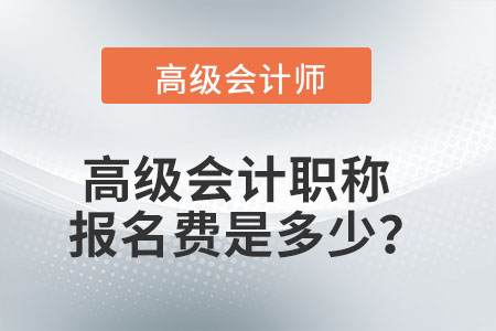 高級會計職稱報名費是多少,？