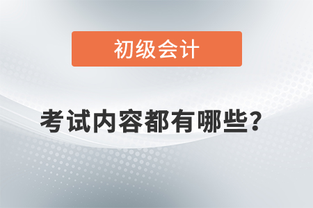 初級會計師考試內(nèi)容都有哪些,？