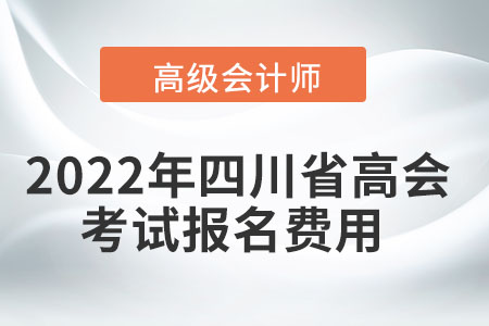 2022年四川省高級(jí)會(huì)計(jì)師考試報(bào)名費(fèi)用