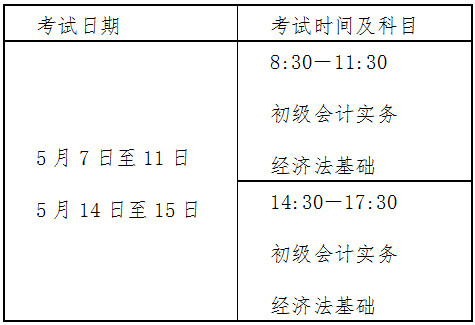 2022年北京初級(jí)會(huì)計(jì)考試時(shí)間安排