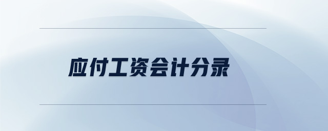 應(yīng)付工資會計(jì)分錄