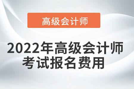 2022年廣西省高級會計(jì)師考試報(bào)名費(fèi)用公布