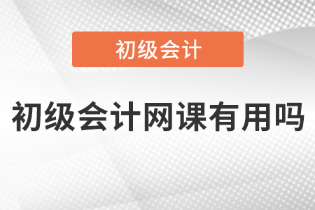 2022年初級(jí)會(huì)計(jì)網(wǎng)課有用嗎