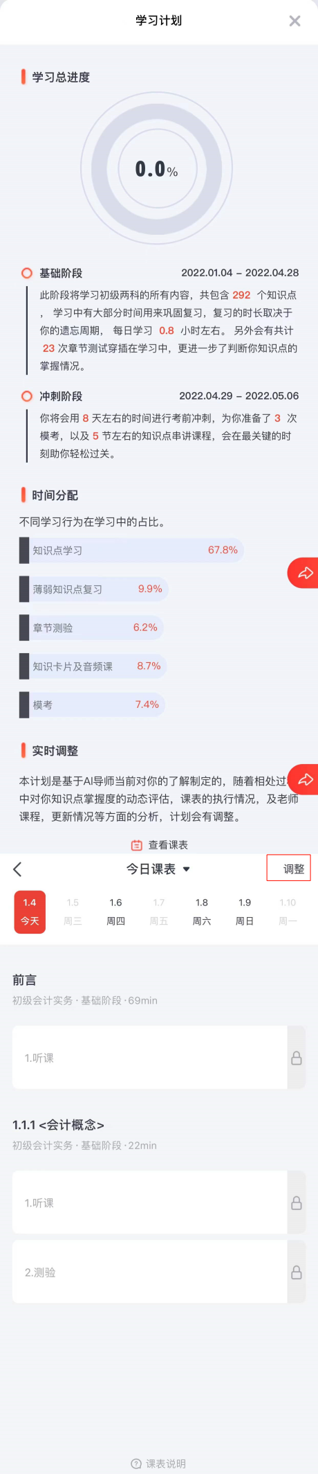 學(xué)習(xí)計劃
