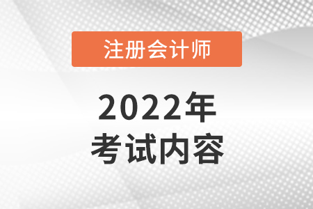 2022年注冊會計師考什么,？