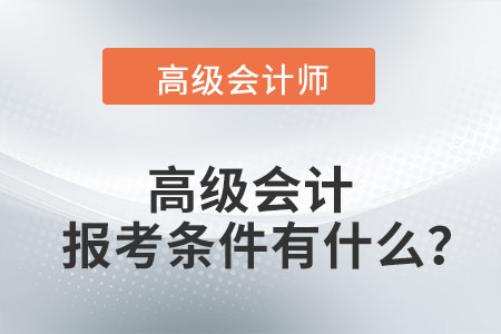 高級(jí)會(huì)計(jì)師報(bào)考條件要求有什么,？