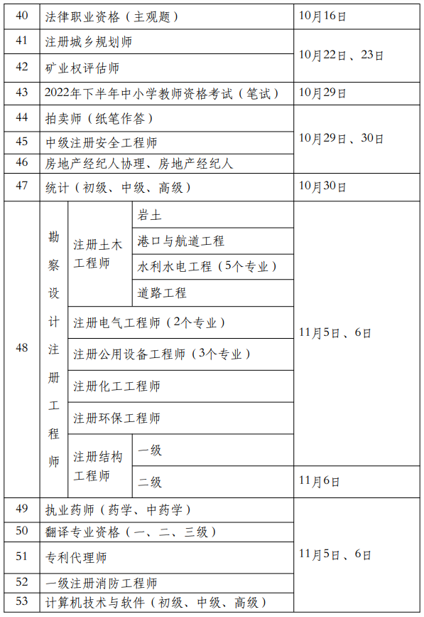 考試安排表3