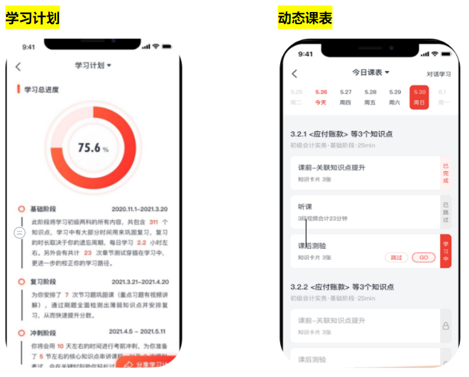 學(xué)習(xí)計(jì)劃&動(dòng)態(tài)課表