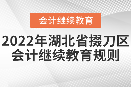 2022年湖北省掇刀區(qū)會(huì)計(jì)繼續(xù)教育規(guī)則概述