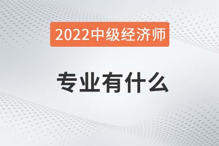 2022年中級(jí)經(jīng)濟(jì)師的專(zhuān)業(yè)都有什么