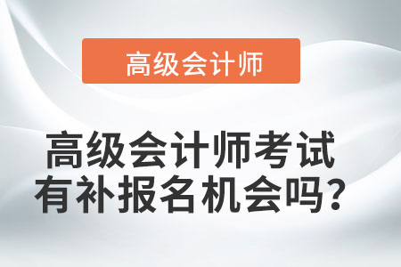 高級(jí)會(huì)計(jì)師考試有補(bǔ)報(bào)名機(jī)會(huì)嗎,？