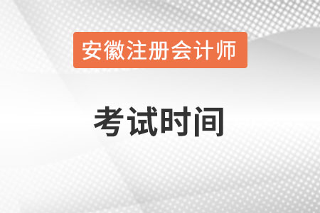 安徽注冊(cè)會(huì)計(jì)師考試時(shí)間在什么時(shí)候,？