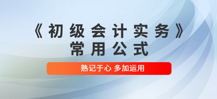 干貨分享：2022年《初級會計實務》常用公式