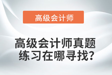 高級(jí)會(huì)計(jì)師真題練習(xí)在哪尋找,？