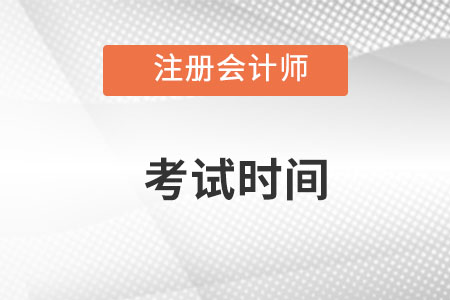 注冊會計師考試時間在哪天考？