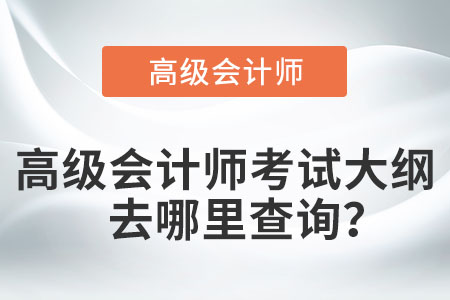 高級會計師考試大綱去哪里查詢,？