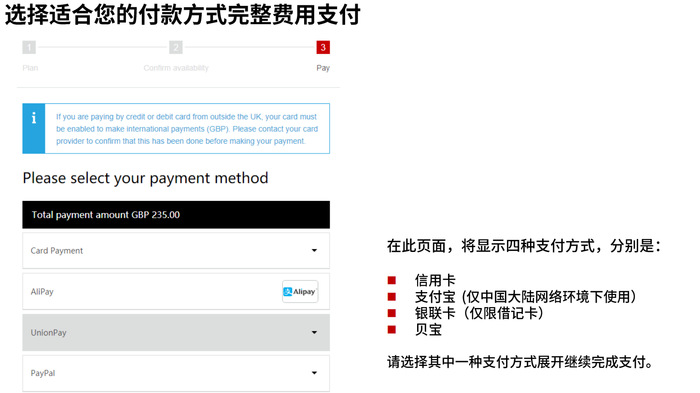 支付費用完成報名