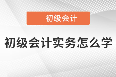 初級會計實務(wù)怎么學(xué),？你知道嗎？