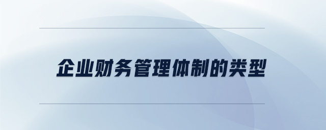 企業(yè)財(cái)務(wù)管理體制的類型