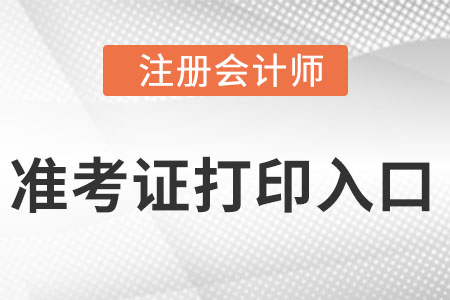 貴州注冊會計師準(zhǔn)考證打印入口在哪,？