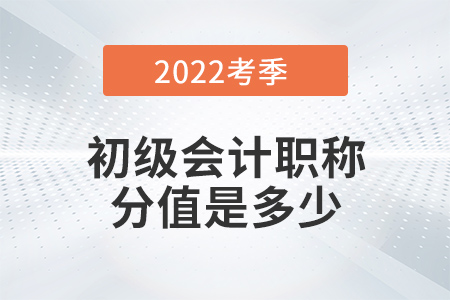 2022年初級(jí)會(huì)計(jì)職稱分值是100分嗎,？