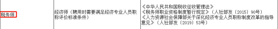 稅務(wù)師可對(duì)應(yīng)經(jīng)濟(jì)師職稱