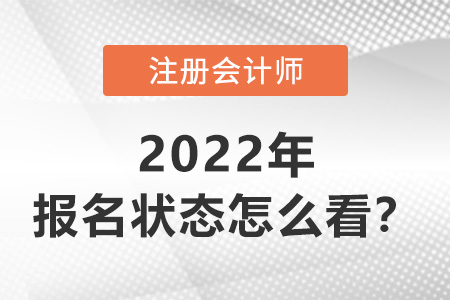 2022年注冊會計師報名狀態(tài)怎么看？