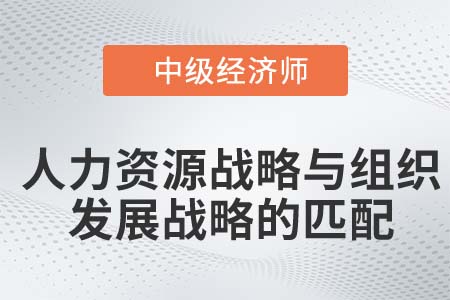 人力資源戰(zhàn)略與組織發(fā)展戰(zhàn)略的匹配_2022中級經(jīng)濟師人力資源知識點