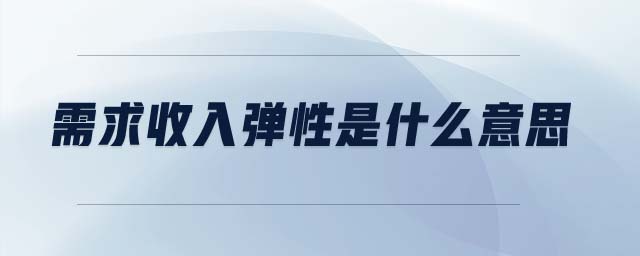 需求收入彈性是什么意思