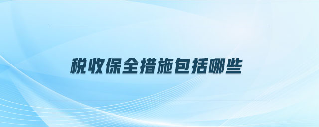 稅收保全措施包括哪些