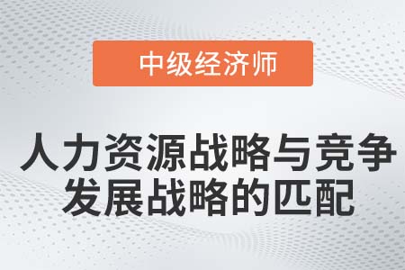 人力資源戰(zhàn)略與競(jìng)爭(zhēng)發(fā)展戰(zhàn)略匹配_2022中級(jí)經(jīng)濟(jì)師人力資源知識(shí)點(diǎn)