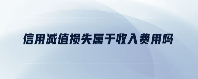 信用減值損失屬于收入費(fèi)用嗎