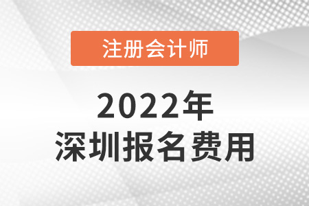 2022年深圳注冊會計師報名費用