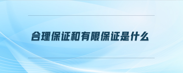 合理保證和有限保證是什么